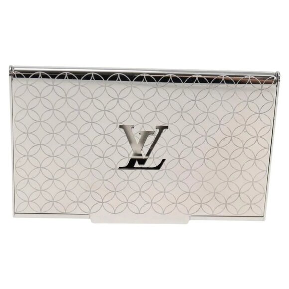 LOUIS VUITTON Porte Cartes Champs Elysees Metal Silver Auth - Picture 2 of 16
